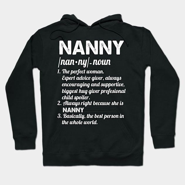 Nanny Like a Grandmother But So Much Cooler Definition Xmas Hoodie by julibirgit